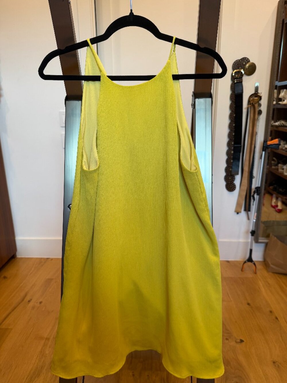 Chartreuse Mini Dress